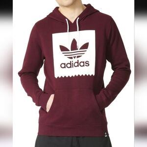 Adidas Originals Blackbird Basic Men's Hoodie Maroon/White